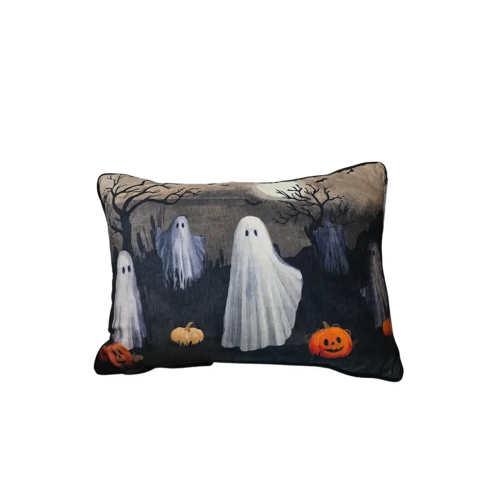 Tahari Home Ghost Throw Pillow 14x20 Halloween TJ Maxx Cottagecore Jack OLantern
